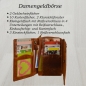 Preview: Exklusive Edle Glattleder Damen Geldbörse Portemonnaie (braun)